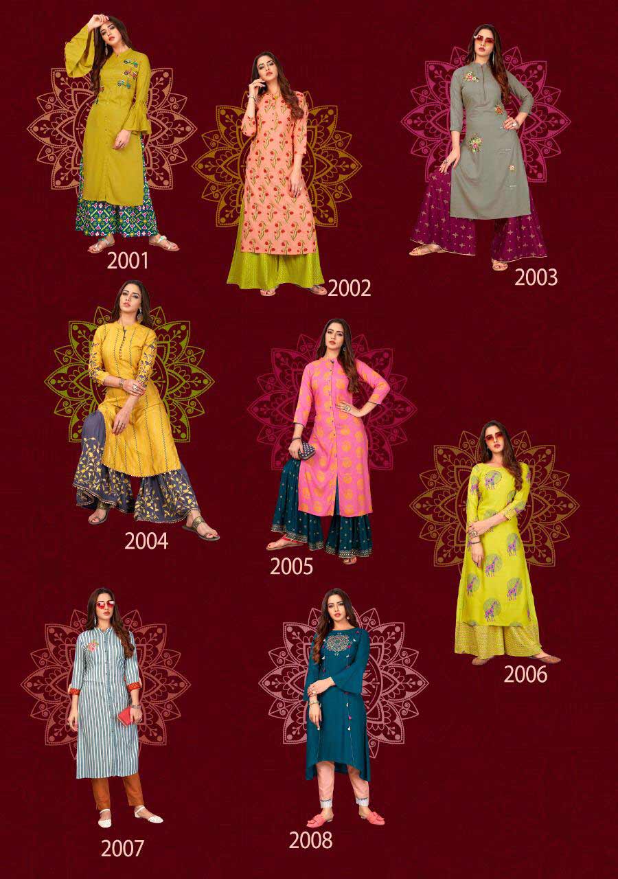 Kajal Style Fashion Label Vol-2 Cotton Rayon Kurti Set Kajal Style Fashion Label Vol-2 Cotton Rayon Kurti Set
